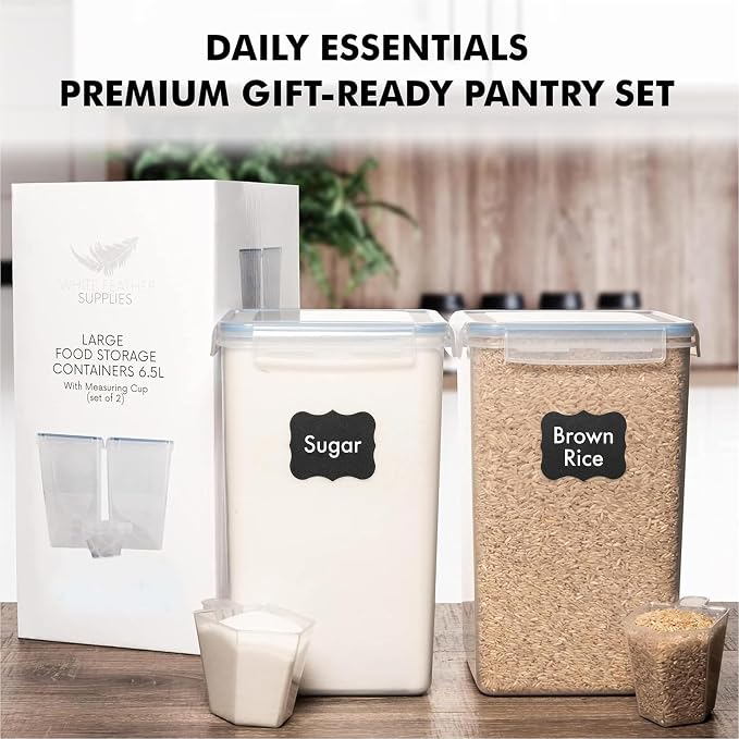 WHITE FEATHER SUPPLIES 2 PC Large Food Storage Containers - Image 9