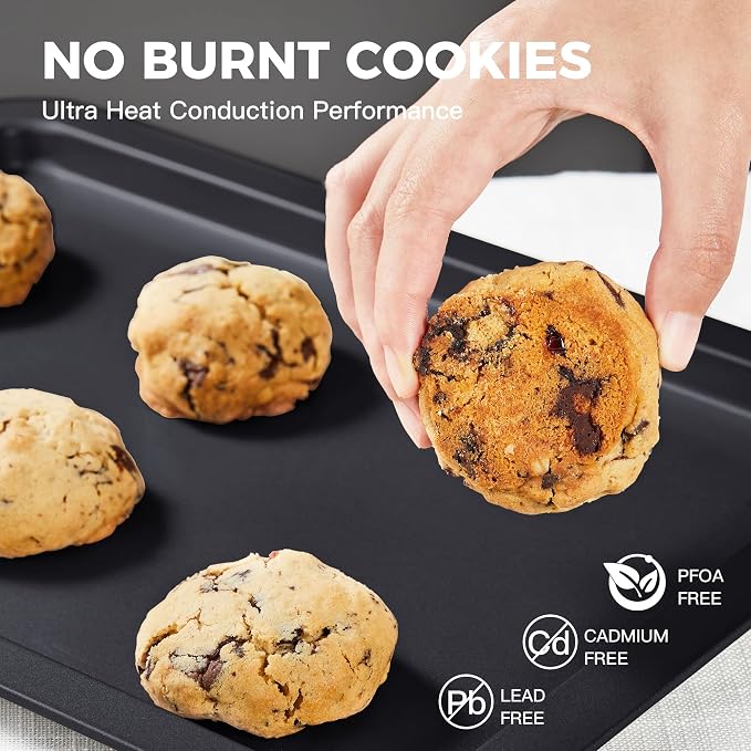 HONGBAKE XL Large Baking Sheet Set-19x13.25 in, Large Cookie Sheet Pan - Image 4