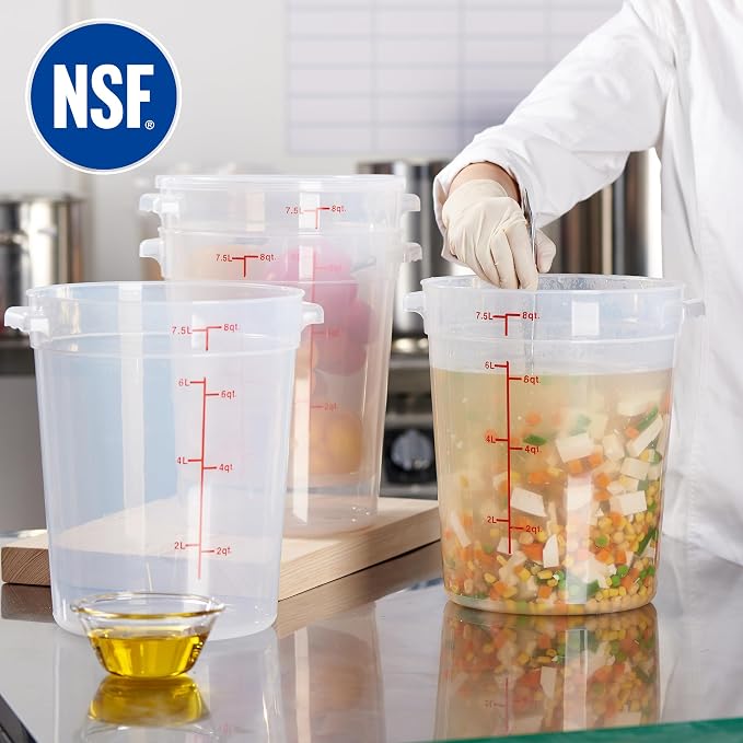 CURTA 8 Quart Translucent Round Food Storage Container - Image 4