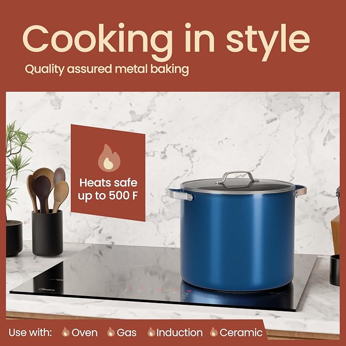 Bakken 12.5 Quart Ceramic Coated Stock Pot - Image 3