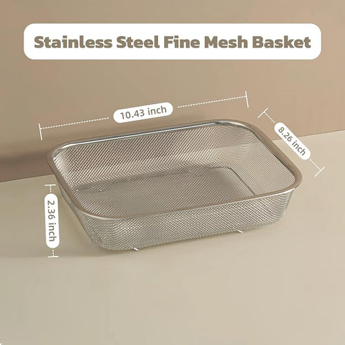 18/8 Stainless Steel Fine Mesh Strainer Basket - Image 2