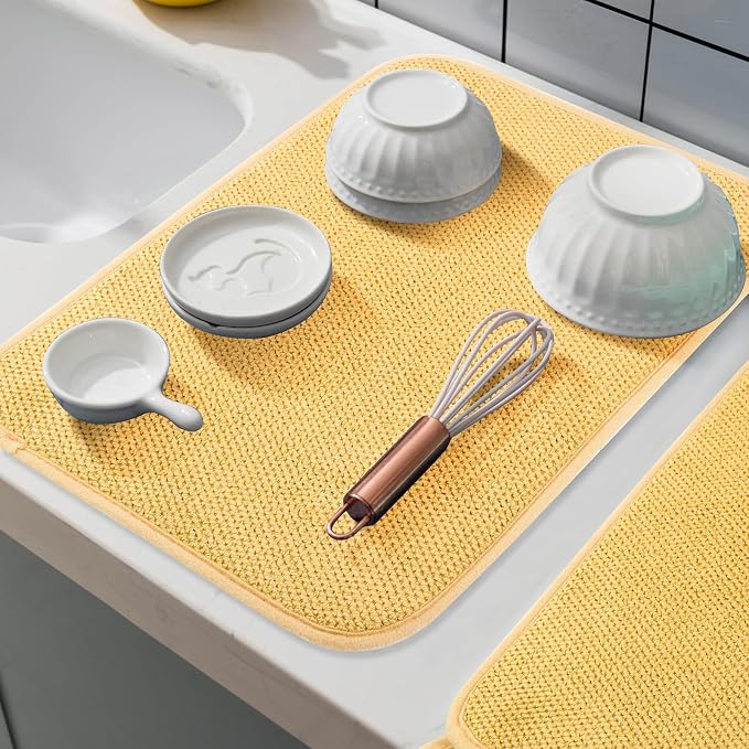 GeeRic Microfiber Dish Drying Mat, Super Absorbent Kitchen Dish Drying Pad - Image 5