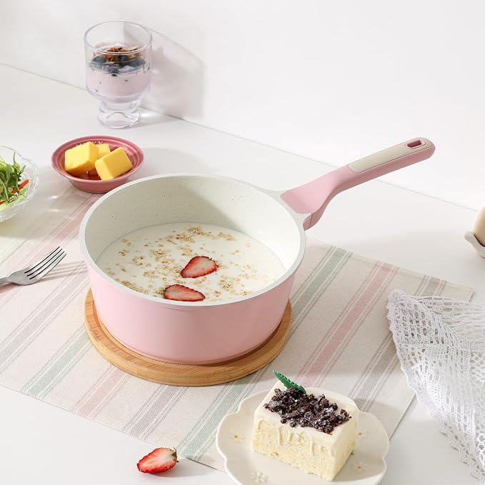 SENSARTE White Ceramic Nonstick Saucepan - Image 7