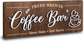 Woodamore Coffee Bar Signs for Wall Decor by Woodamore