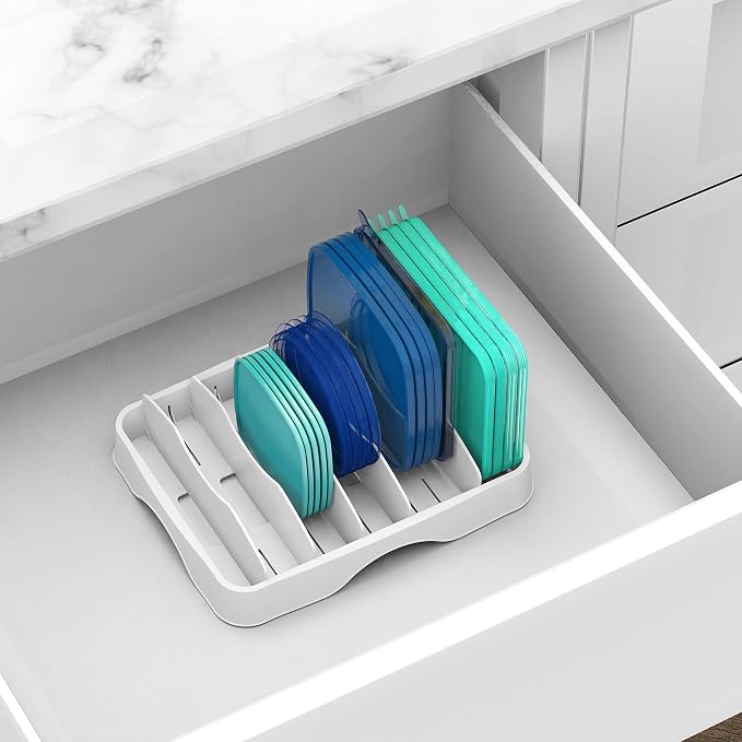 Simple Houseware Food Container Lids Storage Organizer - Image 5