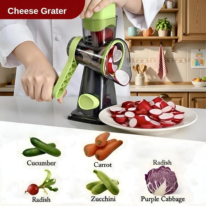 INCITATUS - Cheese Grater Hand Crank - Rotary Cheese Shredder - 3 - Image 6