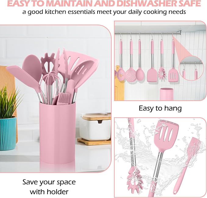 HaWare 29 PCS Silicone Cooking Utensils Set, Heat Resistant Kitchen Utensils Set - Image 7