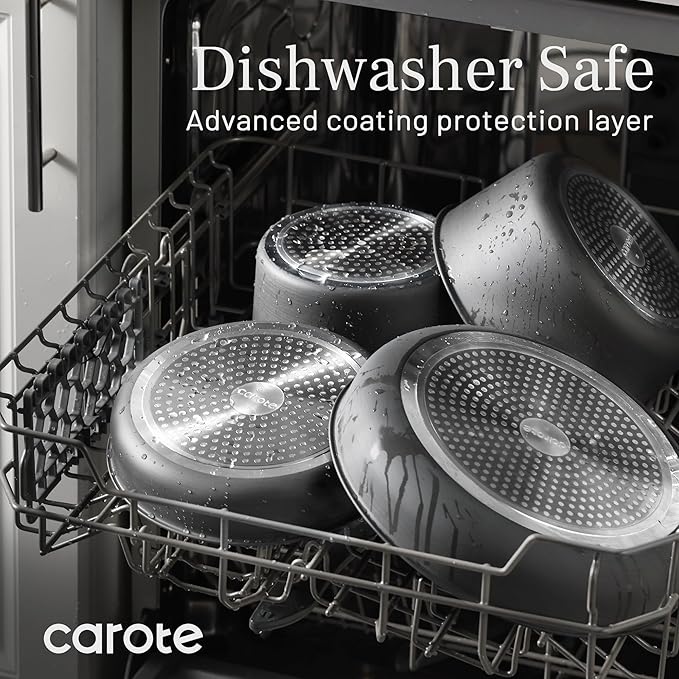 CAROTE 20pcs 4-Ply Premium Hard Anodized Pots and Pans Set Non Stick - Image 5