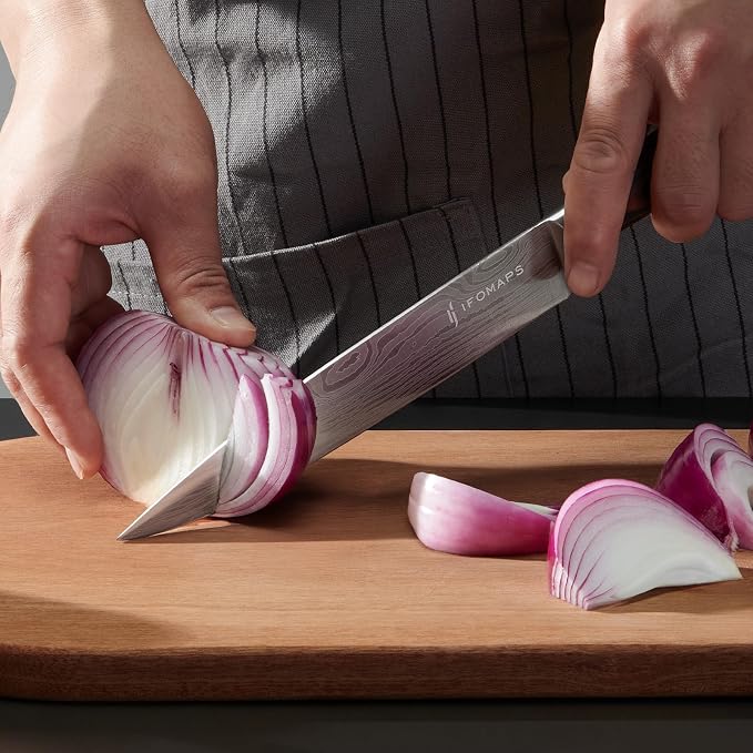 15-Piece Knife Set with Block for Kitchen, with Built-In Sharpener, Stainless - Image 6
