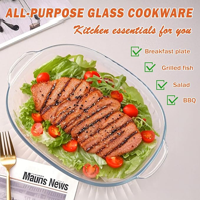 Reasim 2.8L/3Qt Glass Casserole Baking Dish - Image 7