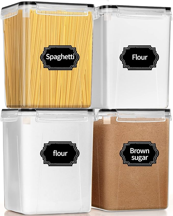 PRAKI Large Airtight Food Storage Containers 5.2L / 195oz, Baking Supplies by PRAKI