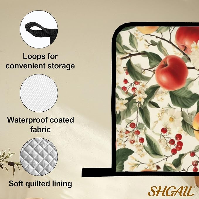 Apple Flower Oven Mitts & Potholder Set of 4 - Image 4