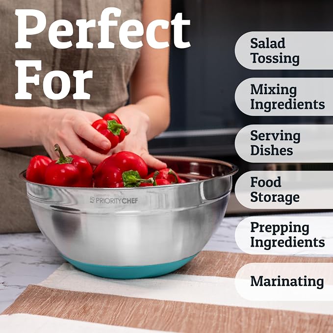 Priority Chef 6Pc Large Mixing Bowls - Image 5