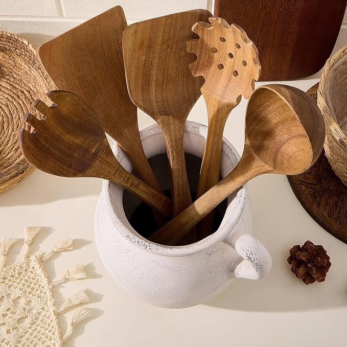 MIYUKI Rustic Kitchen Utensil Holder - Image 5
