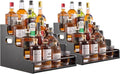 YQBRAO 2 Pack 4-Tier Liquor Bottle Display Shelf, 16-Inch Wooden Bar Shelves by Unknown