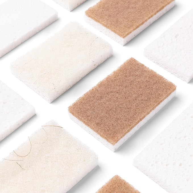 Full Circle Nutcase, Plant-Based Scrubber Sponges – Pack of 6 – 3 Walnut & 3 - Image 7