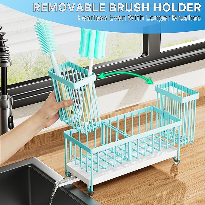 Cisily Sponge Holder for Kitchen Sink, Sink Caddy Organizer - Image 4