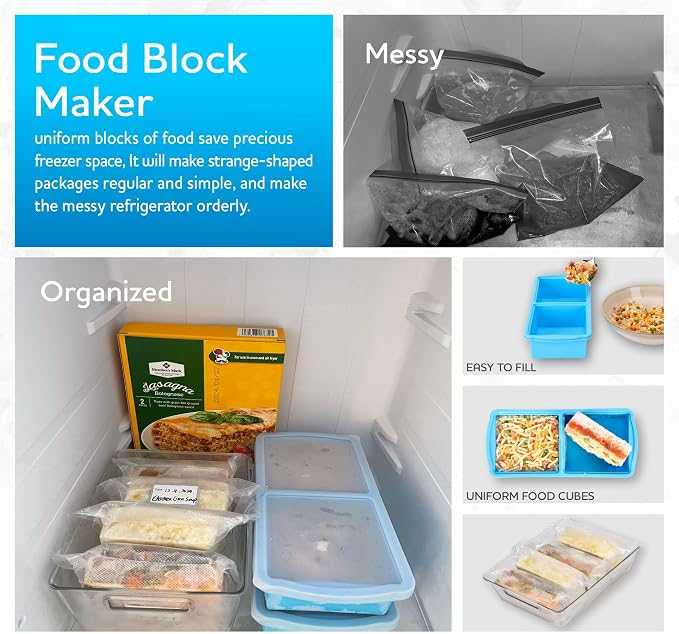 Silicone freezer molds, 2-cup Silicone Freezer Trays - Image 3