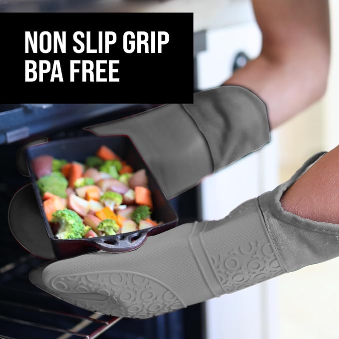 BPA-Free Soft Silicone Oven Mitts - Image 5