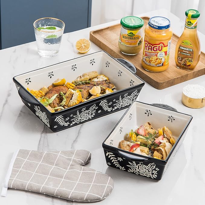 Wisenvoy Casserole Dishes For Oven Baking Dish Ceramic Casserole Dish Lasagna - Image 3