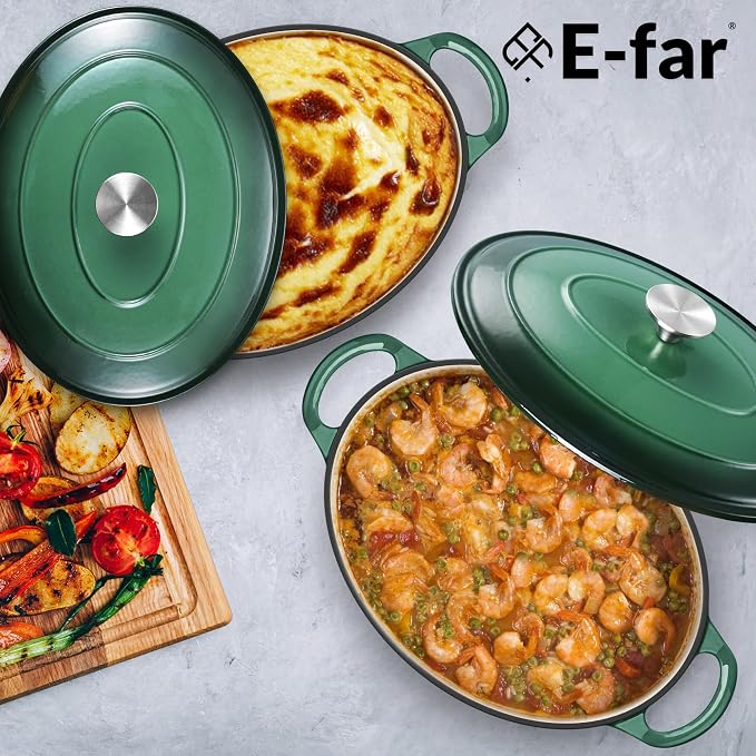 E-far 7QT Oval Dutch Oven Pot - Image 8