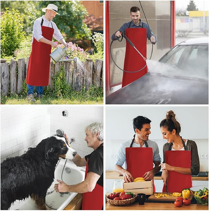 Homsolver 2 Pack Waterproof Rubber Aprons, Heavy Duty Butcher - Image 6