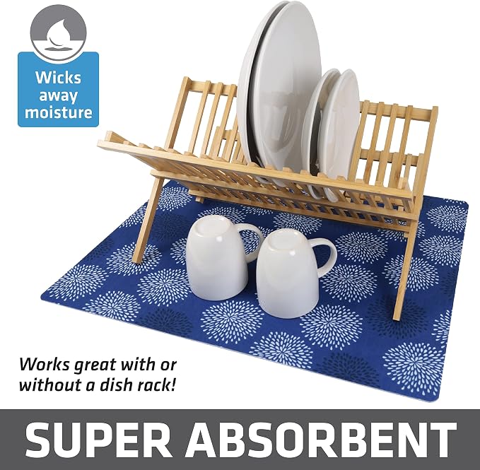 Drymate Jumbo XL Dish Drying Mat, Low-Profile, Super Absorbent, Quick Dry Fabric - Image 2