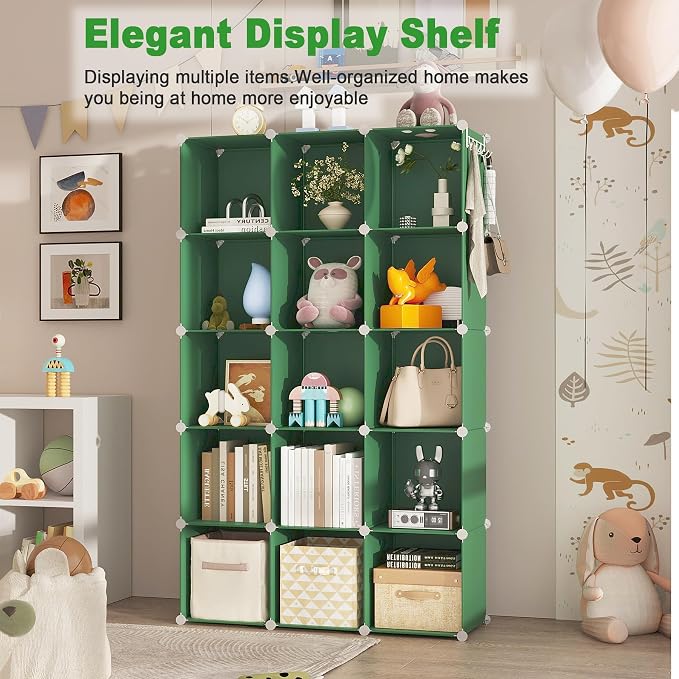 C&AHOME Cube Storage Organizer, 16-Cube Shelves Units, Plastic Storage Cubes - Image 5