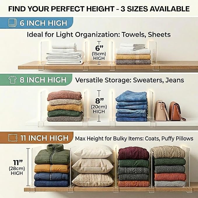SortNStore Shelf Dividers Purse Organizer - Image 3
