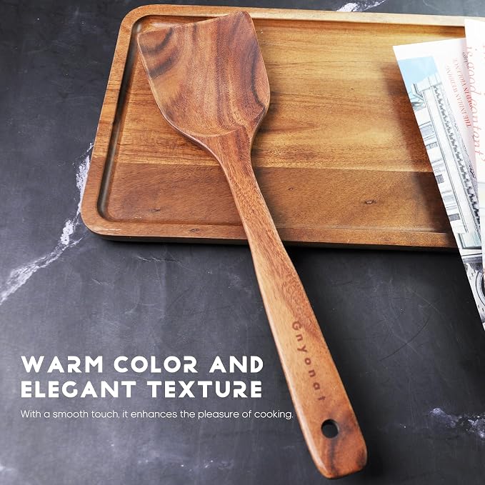 Wooden Spoons for Cooking, Wooden Utensils for Cooking 7 Pcs Wooden Cooking - Image 4