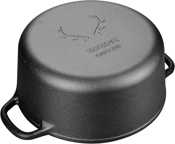 EDGING CASTING Pre-Seasoned Cast Iron Dutch Oven Pot - Image 4