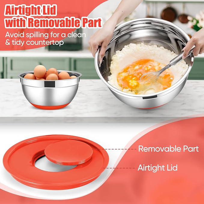E-far Stainless Steel Mixing Bowls - Image 6