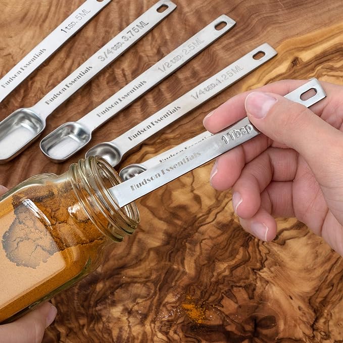 Hudson Essentials Stainless Steel Measuring Spoons Set - Image 3