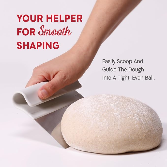 KneadAce Dough Scraper & Baker’s Brush Set. Stainless Steel Bench Scraper & - Image 4