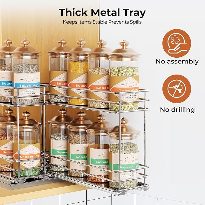 Mystozer Pull Out Spice Rack Organizer - Image 4