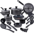 T-fal Initiatives Nonstick Cookware Set 18 Piece, Oven Broiler Safe 350F by T-falbrand