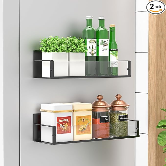 HuggieGems 2 Pack Magnetic Spice Storage Rack Organizer by HuggieGems