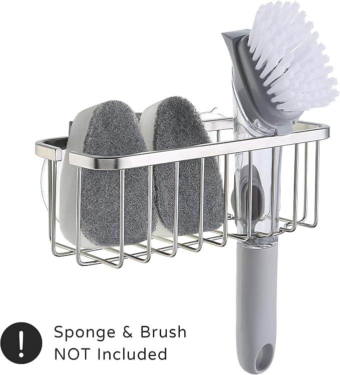 SunnyPoint NeverRust Deluxe Kitchen & Bathroom Sink Sponge Holder Organizer - Image 3