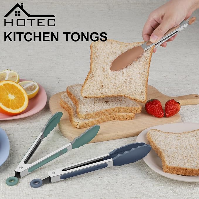 Hotec Mini Silicone Kitchen Tongs - Image 2