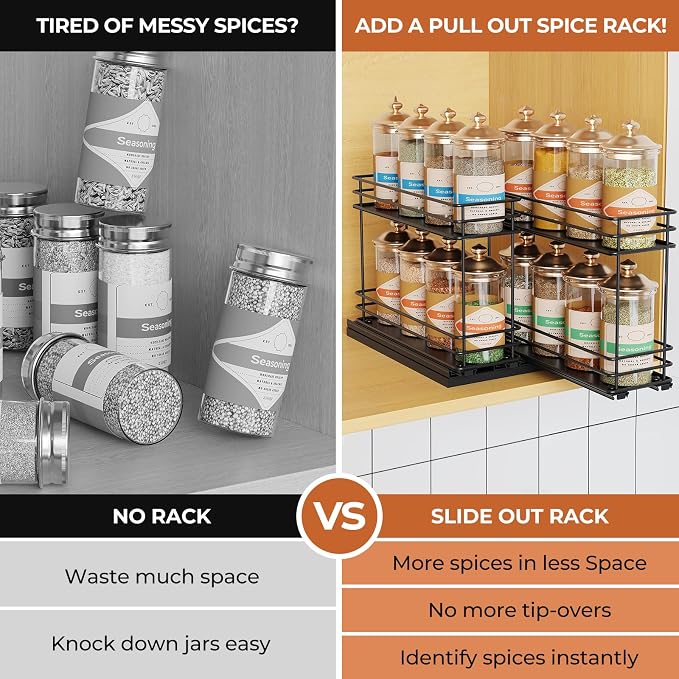 Mystozer Pull Out Spice Rack Organizer - Image 8