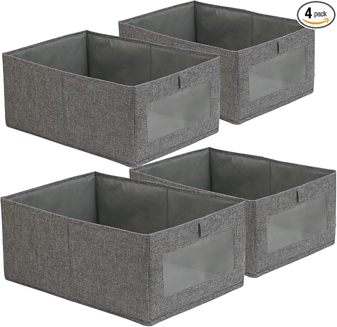Fordonral 4 Pack Closet Organizers and Storage Bins, Storage Containers by Fordonral