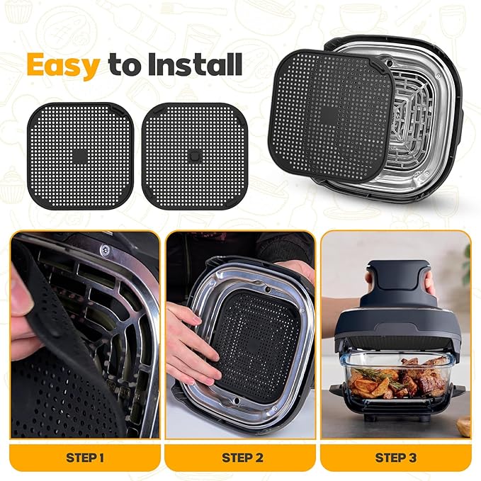2 PCS Silicon Splatter Shield for Ninja Crispi Air Fryer Heat-Resistant Splash - Image 6
