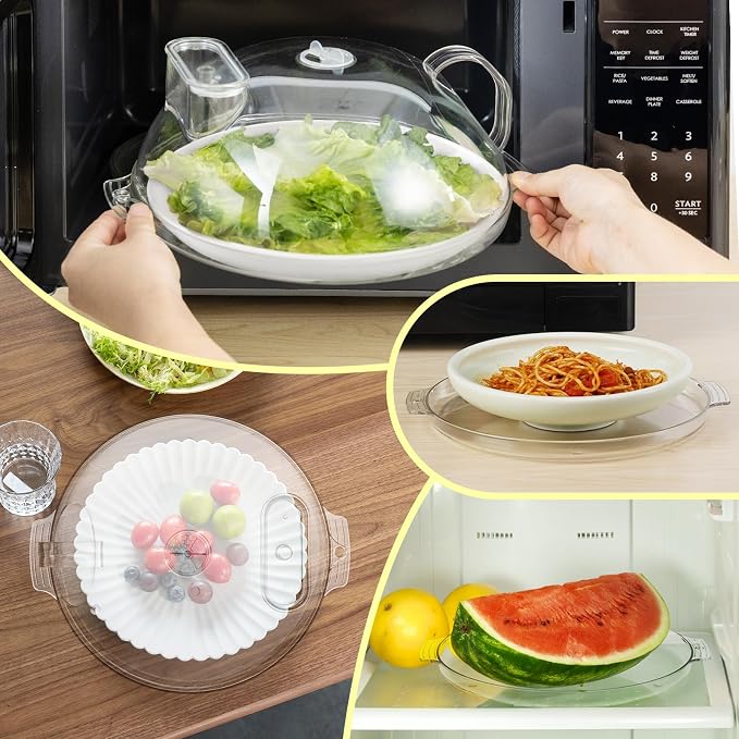 Microwave Splatter Cover, Protect Food Splashes, Dish Bowl Plate Serving Lid - Image 7