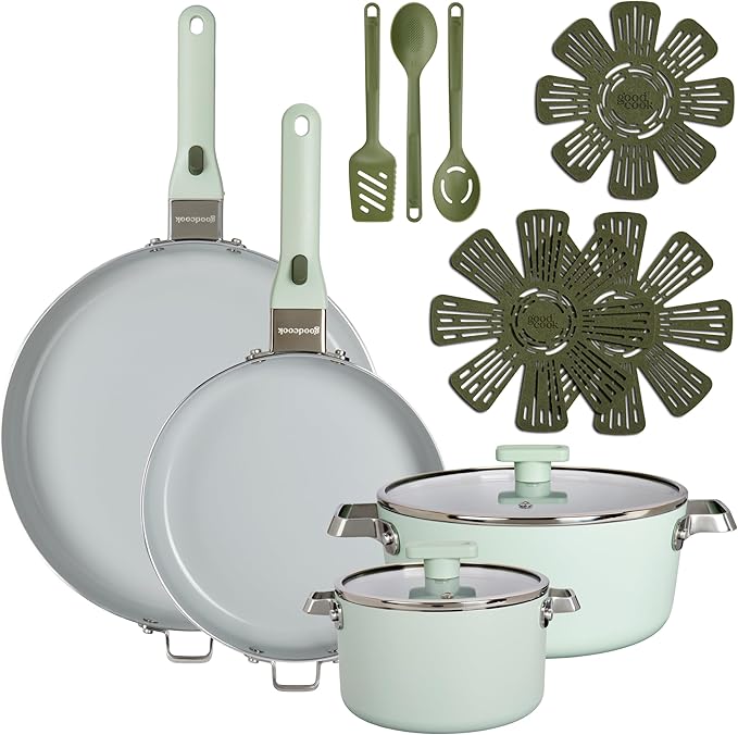 GoodCook Ceramic Cookware Set 14-Piece by GoodCook