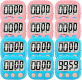 12 Pack Digital Kitchen Timer Small Classroom Timers by VOULOIR
