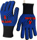 QUWIN BBQ Gloves, Oven Gloves 1472℉ Extreme Heat Resistant, Grilling Gloves by QUWIN