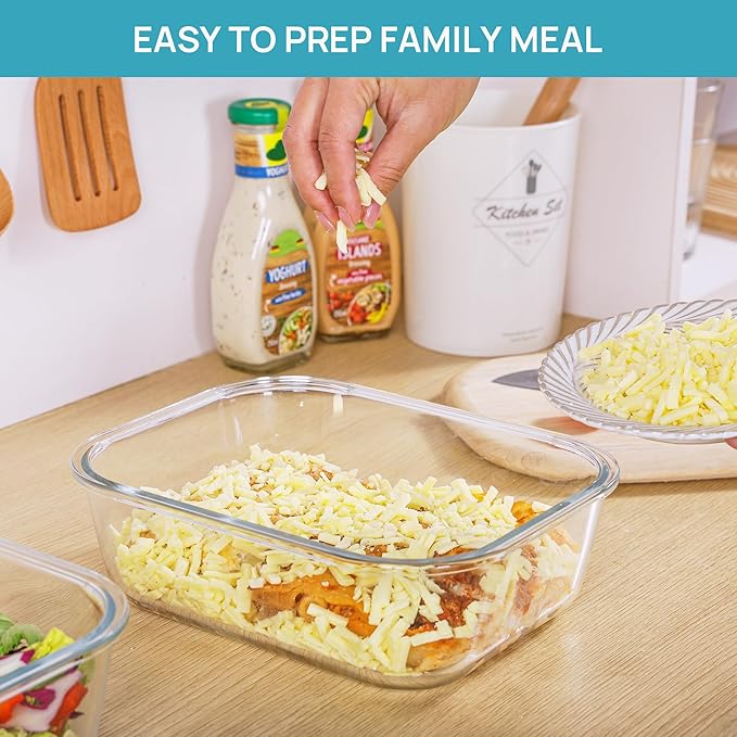 Vtopmart 2Pack 2260ml/ 76.4oz Large Glass Storage Containers - Image 5