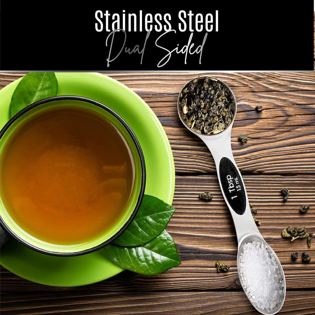 Nextop Stainless Steel Magnetic Measuring Spoons Set – 9 Pieces