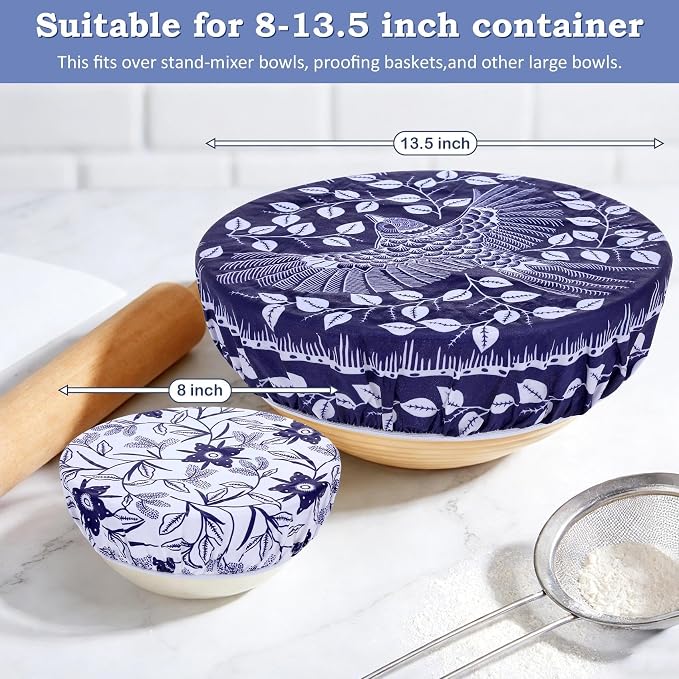 2 Large Reusable Beeswax Bowl Covers - Image 5