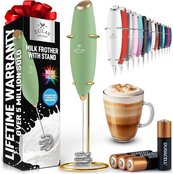 Zulay Kitchen Patented Tornado Triple Whisk Milk Frother by ZulayKitchen